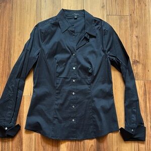 Ann Taylor Black Button Down Shirt